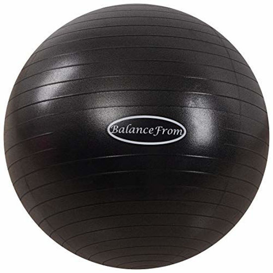 Picture of BalanceFrom Anti-Burst and Slip Resistant Exercise Ball, 58-65cm, L, Black