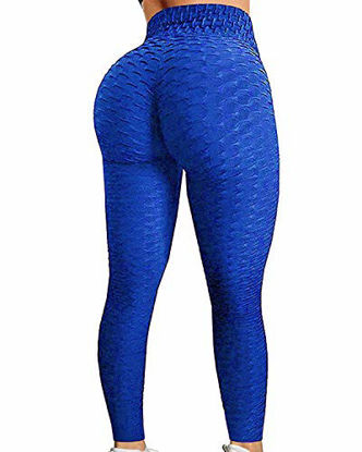 GetUSCart- FITTOO Women's High Waist Yoga Pants Tummy Control Scrunched  Booty Leggings Workout Running Butt Lift Bubble Textured Tights Snake Printed  Large
