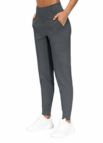 THE GYM PEOPLE Womens Joggers Pants with Pockets Athletic Leggings Tapered  Lounge Pants for Workout, Yoga, Running (Small, Dark Grey)