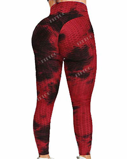 GetUSCart- Womens High Waisted Yoga Pants Tummy Control Scrunched Booty  Leggings Workout Running Butt Lift Textured Tights