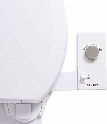Picture of Tushy Classic 3.0 Bidet Toilet Seat Attachment - A Non-Electric Self Cleaning Water Sprayer with Adjustable Water Pressure Nozzle, Angle Control & Easy Home Installation (Platinum)