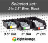 Picture of Pegboard Bins - 24 Pack Black - Hooks to Any Peg Board - Organize Hardware, Accessories, Attachments, Workbench, Garage Storage, Craft Room, Tool Shed, Hobby Supplies, Small Parts