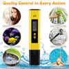 Picture of PH Meter for Water Hydroponics Digital PH Tester Pen 0.01 High Accuracy Pocket Size with 0-14 PH Measurement Range for Household Drinking, Pool and Aquarium (Yellow)