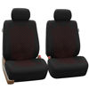 Picture of FH Group FB066RED102 Red Fabric Cloth Seat Cover Front with Ornate Diamond Stitching, Set of 2 (Airbag Compatible), red Stitching