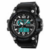 Picture of Mens Military Digital Watches 50M Waterproof Outdoor Sport Watch Multifunction Casual Dual Display Stopwatch Wrist Watch - All Black