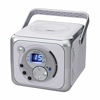 Picture of Jensen FM Stereo CD555 Bluetooth Boombox, Silver, 7.00 x 9.75 x 6.00 inches