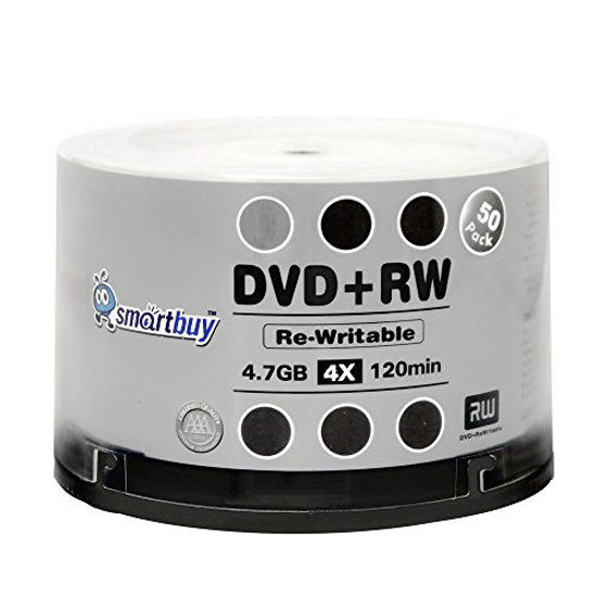 Picture of 300 Pack Smartbuy Blank DVD+RW 4X 4.7GB 120Min Logo Rewritable DVD Media Disc