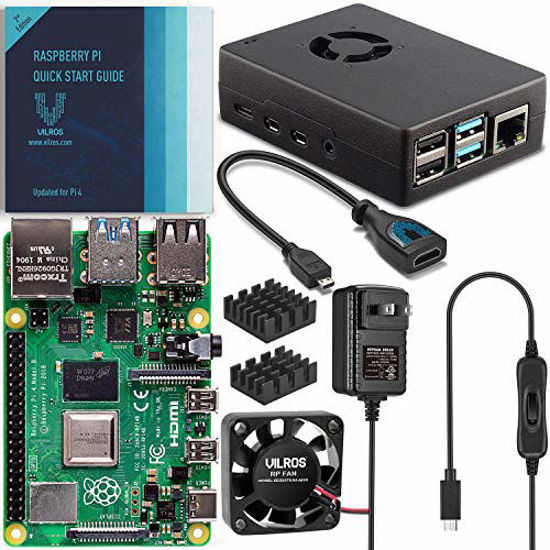 Vilros Raspberry Pi 4 4GB Basic Starter Kit with Fan-Cooled Heavy-Duty  Aluminum Alloy Case