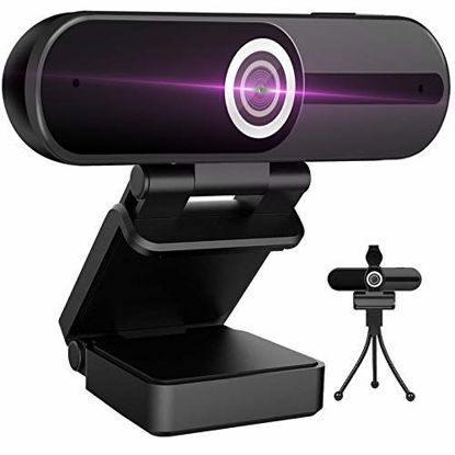 Picture of Webcam 4K HD Computer Camera 8MP Microphone PC Web Camera, Full Widescreen Laptop USB Webcams, Privacy Shutter, Tripod, Mac Desktop Notebook Webcam, Video Calling Recording Webcam