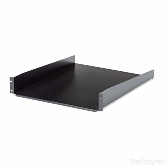 Picture of StarTech.com 2U Fixed Server Rack Mount Shelf - 22" Deep Steel Universal Cantilever Tray for 19" AV, Data, Network Equipment Rack - 50lbs (CABSHELF22)