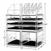 Picture of HBlife Makeup Organizer 3 Pieces Acrylic Cosmetic Storage Drawers and Jewelry Display Box, Clear