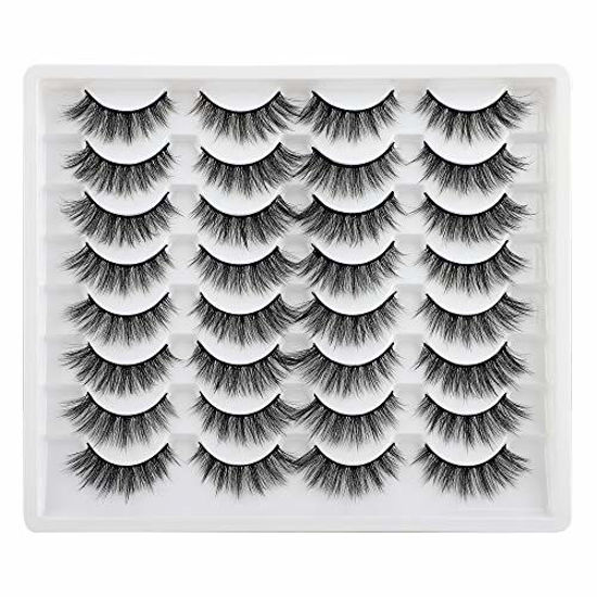 Picture of JIMIRE 16 Pairs False Eyelashes Fluffy Natural Fake Lashes 3D Volume Lashes Pack for Cat-Eye Look