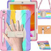 Picture of BRAECN iPad Case 8th Generation 10.2 Inch, Heavy Duty Kids Case with Pencil Holder Screen Protector Pencil Cap Holder Hand Strap Carrying Strap Kickstand for iPad 8th 7th Gen 10.2 2020 2019 -Rainbow