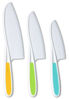 Picture of Tovla Jr. Knives for Kids 3-Piece Nylon Kitchen Baking Knife Set: Children's Cooking Knives in 3 Sizes & Colors/Firm Grip, Serrated Edges, BPA-Free Kids' Knives (colors vary for each size knife)