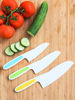 Picture of Tovla Jr. Knives for Kids 3-Piece Nylon Kitchen Baking Knife Set: Children's Cooking Knives in 3 Sizes & Colors/Firm Grip, Serrated Edges, BPA-Free Kids' Knives (colors vary for each size knife)