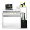 Picture of FURINNO Econ Multipurpose Home Office Computer Writing Desk, White/Black