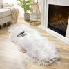 Picture of Ashler Soft Faux Sheepskin Fur Chair Couch Cover Area Rug Bedroom Floor Sofa Living Room Light Beige 2 x 6 Feet