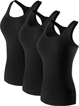 Picture of Neleus Women's 3 Pack Compression Athletic Tank Top for Yoga Running,Black,EU S,US XS