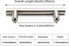 Picture of homdiy Cabinet Handles Brushed Nickel 35 Pack 3-1/2in(90mm) Hole Center Drawer Pulls Stainless Steel Kitchen Drawer Door Handles for Dresser Drawers