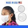 Picture of M95c Disposable 5-Layer Efficiency Protective Kid Face Mask Breathable Material and Comfortable Earloop Made in USA 5 Units (White)