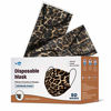 Picture of WeCare Disposable Face Mask Individually Wrapped - 50 Pack, Leopard Print Masks - 3 Ply