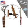 Picture of String Swing Guitar Hanger - Holder for Electric Acoustic and Bass Guitars - Stand Accessories Home or Studio Wall - Musical Instruments Safe without Hard Cases - Black Walnut Hardwood CC01K-BW 2-Pack