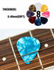 Picture of Thumb Finger Picks Plectrum With Plastic Picks Case, 1 Dozen (3 Pairs) SUNLP Celluloid Guitar thumb finger picks Mandolin Banjo thumb finger picks and Free 8pcs 0.46mm Guitar Picks (Mix Color)