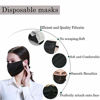 Picture of Wecolor 100 Pcs Disposable 3 Ply Earloop Face Masks, Suitable for Home, School, Office and Outdoors (Black)