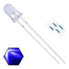 Picture of EDGELEC 100pcs 5mm Blue Lights LED Diodes Clear Round Lens 29mm Long Lead (DC 3V) +100pcs Resistors (for DC 6-12V) Included, Bright Bulb Lamps Light Emitting Diode