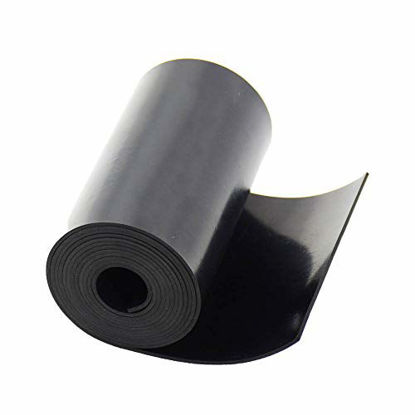 Picture of Neoprene Rubber Strips 1/16 (.062)" Thick X 4" Wide X 5'Long, Solid Rubber Rolls Use for Gaskets DIY Material, Supports, Leveling, Sealing, Bumpers, Protection, Abrasion, Flooring, Black