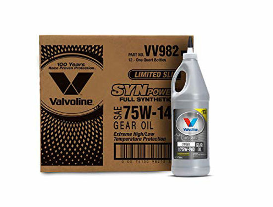 Picture of Valvoline SynPower SAE 75W-140 Full Synthetic Gear Oil 1 QT, Case of 12