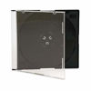 Picture of Maxtek Ultra Thin 5.2mm Slim Clear CD Jewel Case with Built in Black Tray, 100 Pack.