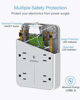 Picture of USB Wall Charger, Multi Outlet Extender Surge Protector, TESSAN 6 Electrical Outlets Expander with 3 USB Charging Ports, 1080 Joules Multiple Plug Splitter for Bathroom Dorm Room Office