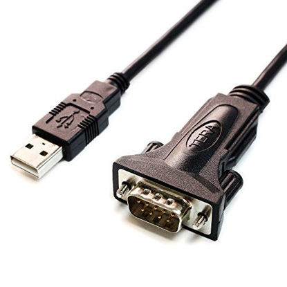 Picture of Tera Grand - Premium USB 2.0 to RS232 Serial DB9 Adapter Cable 6 Feet - Supports Windows 10, 8, 7, Vista, XP, 2000, 98, Linux and Mac - Built with FTDI Chipset and Thumbscrews