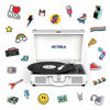 Picture of Victrola VSC-400SB-CNV Bluetooth Suitcase Turntable Canvas with Custom Stickers and Stencils (White)