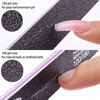 Picture of MAKARTT Nail Files 100 180 Grit for Poly Nail Extension Gel Acrylic Nails Files Double Sided Black Washable 10 Nail File Set Manicure Tools F-01