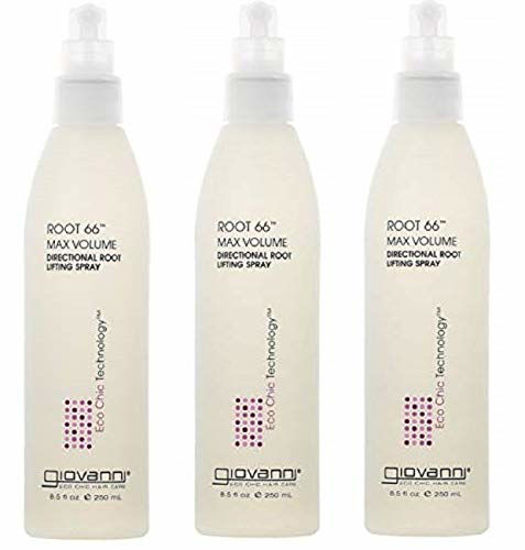 Picture of GIOVANNI Root 66 Max Volume Directional Hair Root Lifting Spray, 8.5 oz. for Thin Fine Hair, Lifts Hair to New Heights, No Parabens, Color Safe (Pack of 3)