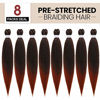 Picture of 22"-8 packs Pre-stretched Braiding Hair Extensions Yaki Texture Synthetic Low Hot Water Setting Itch-free Twist Braid Hair (22", #T350)