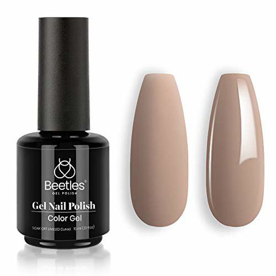 Picture of Beetles Gel Nail Polish 15ml Kim Nude Color Skin Tone Gel Nail Soak Off LED Nail Lamp Gel Polish Nail Art Manicure Salon DIY Home Christmas Gel 0.5Oz