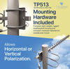 Picture of Tupavco TP513 Yagi WiFi Antenna 2.4GHz (17dBi) Outdoor Directional Signal (H:25° V:24°) Long Distance Range (High-Gain Weatherproof) Wireless Network (Pole Mount) N-Female Pigtail Connector