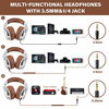 Picture of Over Ear Headphone, Wired Premium Stereo Sound Headsets with 50mm Driver, Foldable Comfortable Headphones with Protein Earmuffs and Shareport for Recording Monitoring Podcast PC TV- with Mic (Silver)