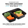 Picture of Freshware Meal Prep Containers [15 Pack] 2 Compartment with Lids, Food Storage Containers, Bento Box, BPA Free, Stackable, Microwave/Dishwasher/Freezer Safe (32 oz)