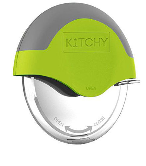 Picture of Kitchy Pizza Cutter Wheel - Super Sharp and Easy To Clean Slicer, Kitchen Gadget with Protective Blade Guard (Green)