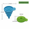 Picture of KongNai Silicone Collapsible Funnel Set of 4, Small and Large, Kitchen Gadgets Foldable Funnel for Water Bottle Liquid Transfer Food Grade