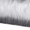 Picture of Ashler Soft Faux Sheepskin Fur Chair Couch Cover Area Rug Bedroom Floor Sofa Living Room Coal Black 6 x 9 Feet