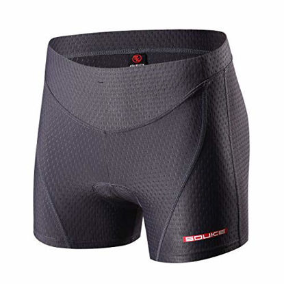 Picture of Eco-daily Cycling Shorts Women's 3D Padded Bicycle Bike Biking Underwear Shorts(Darkgrey, Small)