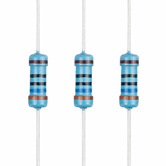 Picture of EDGELEC 100pcs 360 ohm Resistor 1/2w (0.5Watt) ±1% Tolerance Metal Film Fixed Resistor, Multiple Values of Resistance Optional