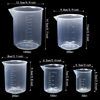 Picture of APLANET Plastic Graduated Cylinders and Beakers, 10ml, 25ml, 50ml, 100ml Cylinders with 50ml, 100ml, 250ml, 500ml, 1000ml Beakers and 1 Tube Brush, Ideal for Home and School Science Lab