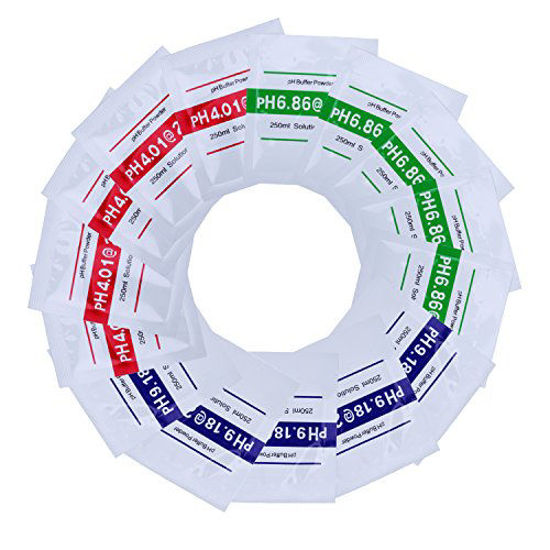 Picture of 15-Pack pH Meter Buffer Solution Powder for Precise and Easy PH Calibration, PH Calibration Powder Solution 6.86,4.01,9.18