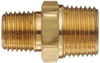 Picture of Anderson Metals-56123-0602 Brass Pipe Fitting, Reducing Hex Nipple, 3/8" Male Pipe x 1/8" Male Pipe